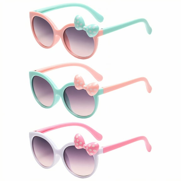 GJX 3Pcs Baby Sunglasses,Efficient Uv Protection Lenses Toddler Sunglasses Age 2-4,Must-Have for Cute Kids’ Styling Infant Sunglasses,Style3