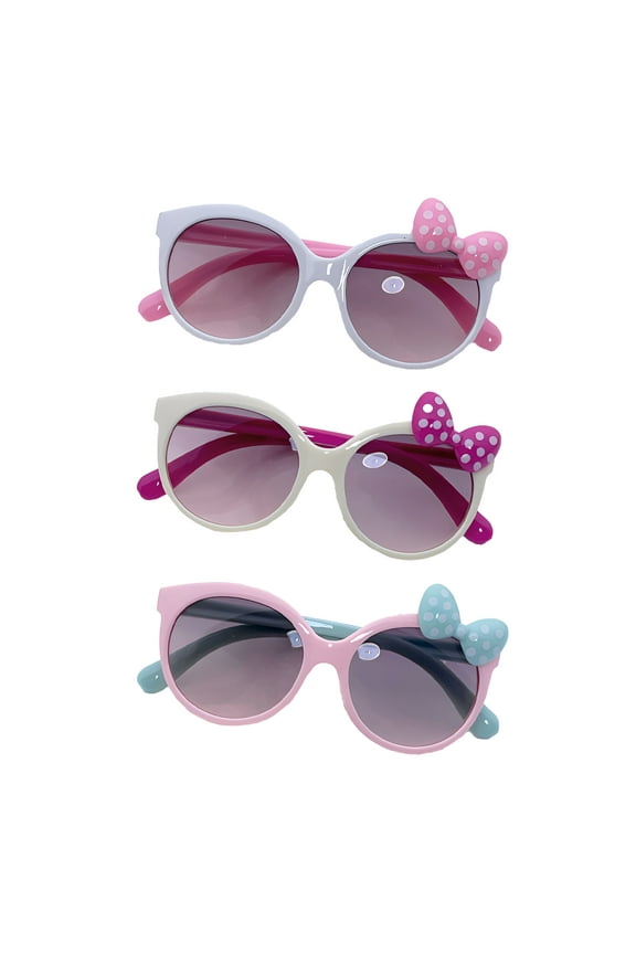 3Pcs Toddler Sunglasses,Cartoon-Inspired Look Kids Sunglasses,Aligns Smoothly to Face Shape Toddler Boy Sunglasses,UV400 Protection,Style2