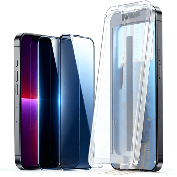 GJX 3Rd Gen for Iphone 13/13Pro/14/16E Privacy Screen Protector 6.1 Inch,25Anti-Spy Screen,Shockproof Tempered Glass,Auto Dust-Removal,Bubble Free,Easy Installation,2 Pack
