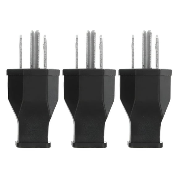GJX 3pcs Electric Plugs Replacement Plugs 3 Prong Electrical Plug Extension Cord Ends (US Plug)