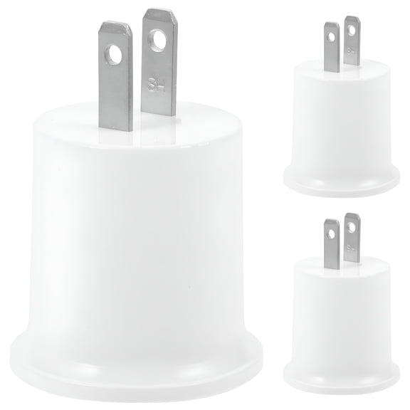 GJX 3pcs Light Socket To Plug Adapter Outlet To E26/e27 Lamp Socket Holder US Plug