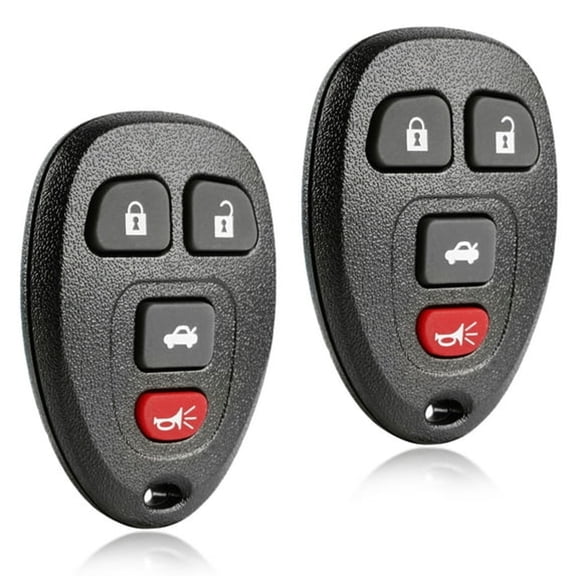 GJX 4-Button Remote Key Fob,2 Pack,Key Fobs,Badge Reel