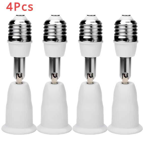 GJX 4 Pack Adjustable Vertical 90 E26/E27 Light Socket Extender 4.5" Extension