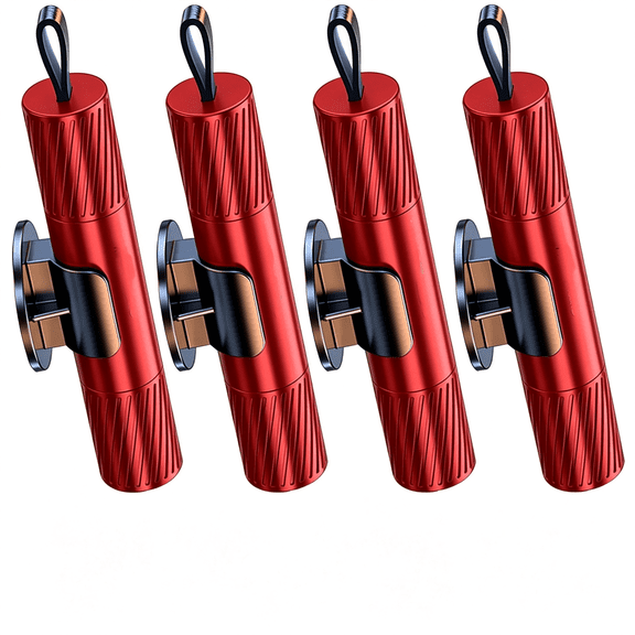 GJX 4 Pack Car Window Breaker and Seatbelt Cutter,Auto Rescue Tool,Safe Hammer Car Window Breaker for Land and Underwater,Window Breaker Tool for New Cars,Emergency Car Kit(Red)
