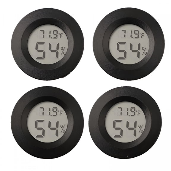 GJX 4-Pack Mini Digital Hygrometer Thermometer Gauge Temperature Humidity Meter for Greenhouse Humidor Incubator Terrarium Thermometer and Humidity Gauge