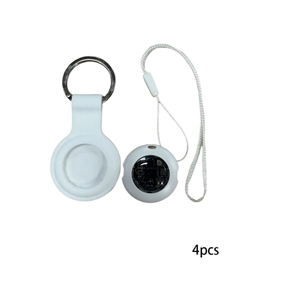 GJX 4 Pack Smart Bluetooth Tracker Tags Air Key Finder Works with Find My (Ios Only)Waterproof Global Tracking Tags Item Locator Sound Alarm for Kids Pets Luggage Dogs