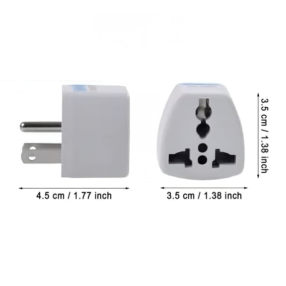 GJX 4-Pack Travel Plug Adapter, UK to US Plug Adapter, European to US/Canada Socket Converter