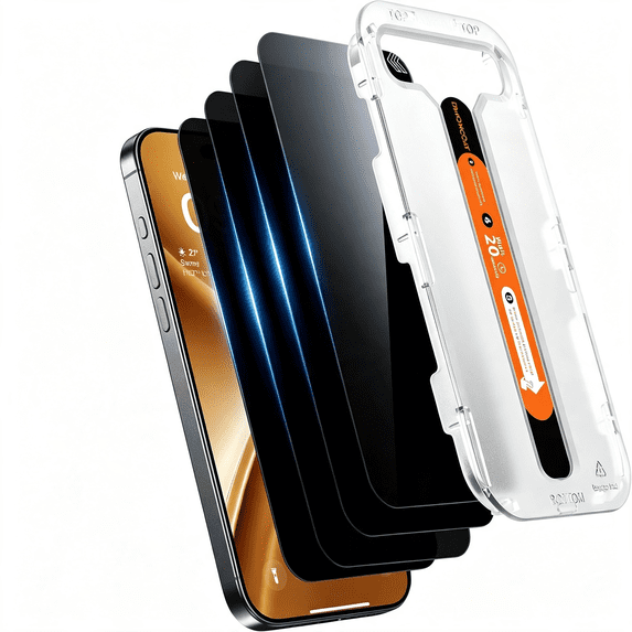 GJX 4-Pack for Iphone 15 Pro Max Privacy Screen Protector, 6.7