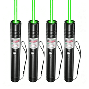 GJX [4 Packs] Rechargeable Green Laser Pointer High Power Green Beam Laser Light Long Distance Range for Tv/Led/Lcd Screens Tactical Flashlights Presentation Office/Outdoors/Astronomic [001]