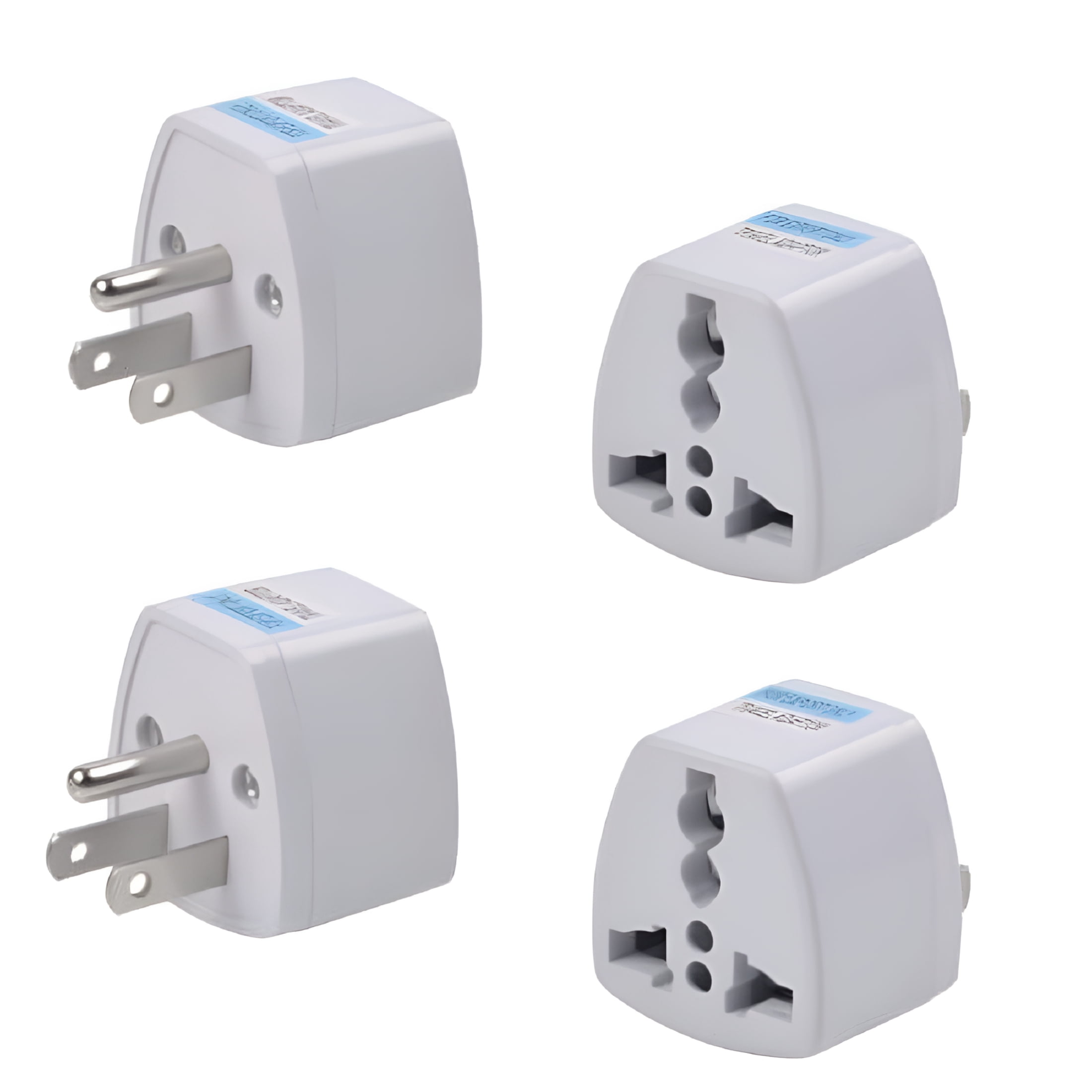 GJX 4 Packs Universal Travel Plug Adapter, UK to US Plug Adapters ...