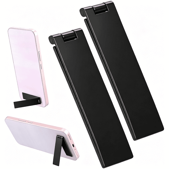 GJX 4 Pcs Cell Phone Kickstand,Adjustable Vertical and Horizontal Placement Phone Stand,Protable Ultra-Thin Sticky Stand Phone Holder Compatible with Most Cellphone