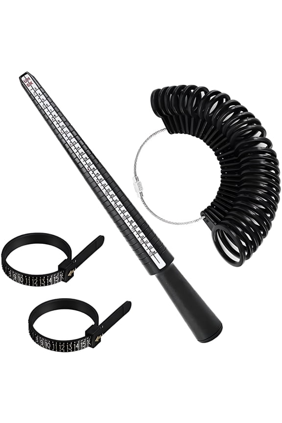 4 Pcs Ring Measurement Tool, High Accuracy Durable Plastic Finger Size Measuring Tape Reusable Ring Sizer Measurement Tools Clear Number Ring Sizer Tool