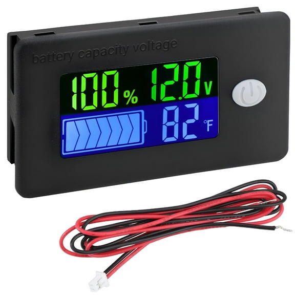 GJX 48 Volt Battery Meter, 10-100v Golf Cart Battery Meter DC Voltage Regulator Car Battery Tester 12v RV Battery Monitor 48v Lithium Battery Tester Battery Capacity Tester Car Voltage Meter Tester