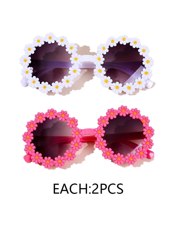 4Pcs Baby Sunglasses,Multi-Occasion Use Toddler Sunglasses Age 2-4,Cute Trendy Design Infant Sunglasses,Style1