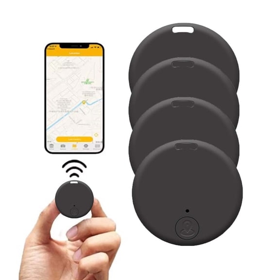 GJX 4Pcs Bluetooth Gps Tracker for Kids and Adults,Tracking Device for Kids-Compatible with Ios&Android,Black