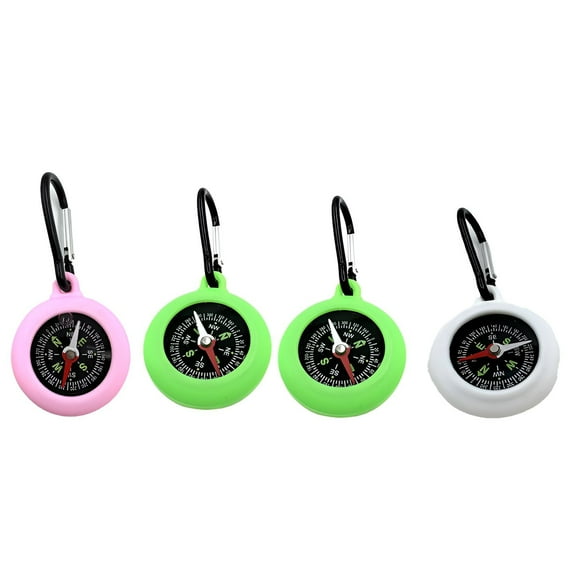 GJX 4Pcs Compass Hiking Survival,Easy to Carry Around Compass for Kids,Elegant Appearance Military Gear,Colormixing1