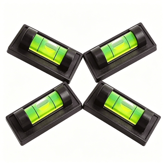GJX 4Pcs Magnetic Bubble Spirit Level Rv Standard Levels Magnet Rv Levelers Tool for Rv Camper,Travel Trailer,Motorhome,Tripod,Turntable,Phonograph (Set-A)