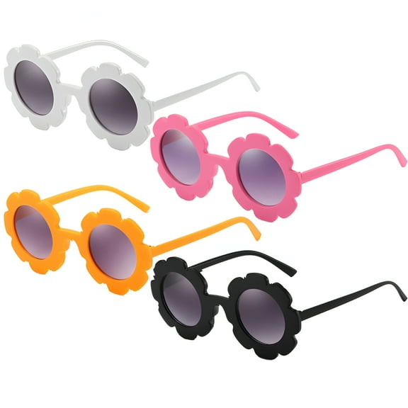 GJX 4Pcs Toddler Sunglasses Age 2-4,Elevates Every Fashion Choice Toddler Sunglasses,Protects Your Eyes From Strong Uv Rays Toddler Sunglasses Age 1-2,Multicolor