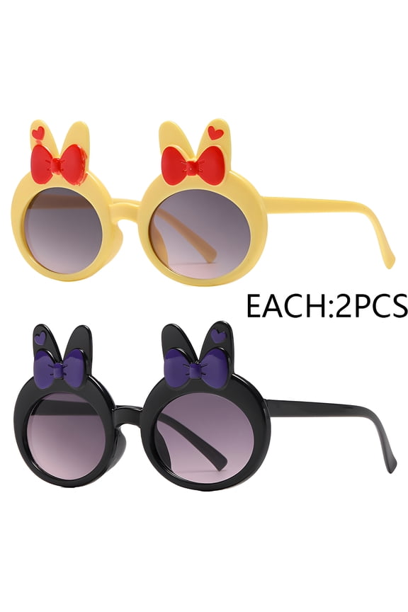 4Pcs Toddler Sunglasses,Comfortable Wear Toddler Girl Sunglasses,Slip-Resistant Arms Baby Sunglasses,UV400 Protection,Style4