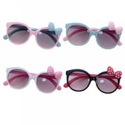 GJX 4Pcs Toddler Sunglasses,Playful Shape Toddler Sunglasses Age 2-4,Fine Detailing in Build Kids Sunglasses Boys,UV400 Protection,Style2