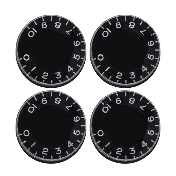 GJX 4pcs Control Knobs Volume Tone Knobs Parts for Replacement Electric Guitar (Black)