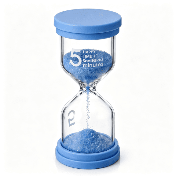 GJX 5 Minute Sand Timer Hourglass,Visual Timer for Classroom Kitchen Home - Toothbrush Timer Sand Clock for Time Management,Cooking Tasks and Study Accessories (Blue)