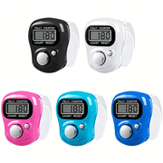 GJX 5 Pack Finger Clicker Counter,Tally Counter with 5-Digit Lcd Electronic Digital Display,Clickers for Knitting,Golf,Lap,and Inventory Counting