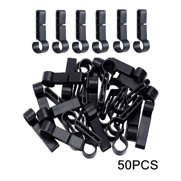 GJX 50 Pcs Hard Hat Headlamp Clips, Anti-Slip Helmet Light Holder for Construction