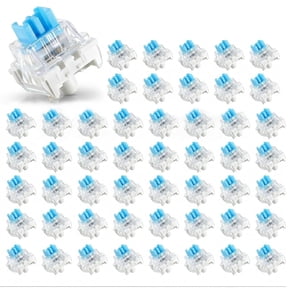 GJX 50Pcs Clickers for 3D Prints,Blue Keyboard Clicker for 3D Prints,3 Pin Pre-Lubricated Clicky Key Switches,Dustproof&Waterproof Clickers for 3D Printed Fidgets,For Mechanical Gaming Keyboards