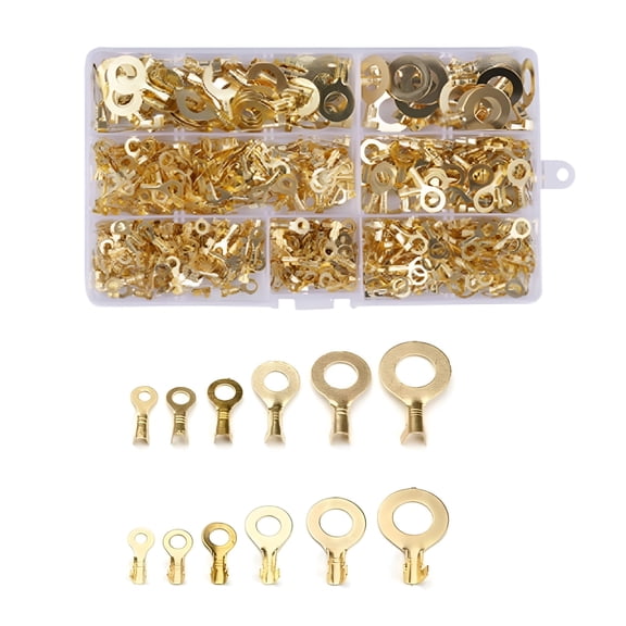 GJX 540PCS Ring Terminal M3-M10 Ring Lug Ring Connection Wire Assortment Kit battery terminal connectors C5187