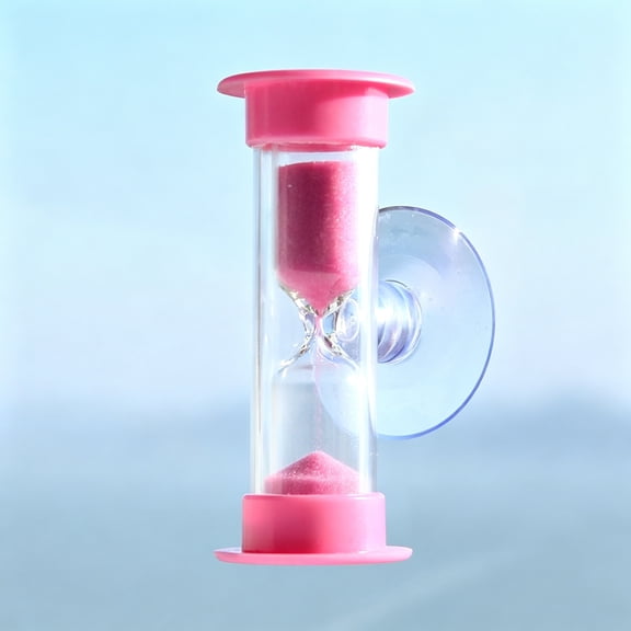 GJX 5Pcs 3 Minute Hourglass! 3Min Mini Hourglass Timer,Shower Timer and Teeth Brushing Timer,Suction Cup Sand Timer for Bathroom,Kitchen,Kids Games,Plastic Glass Sand Construction,Home Desk