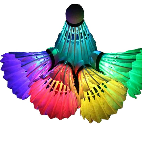 GJX 5Pcs Birdie,Stable Flight Badminton Birdies,Reduced Resistance Sports Night,Multicolor