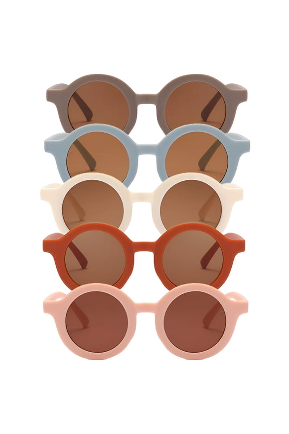 5Pcs Toddler Sunglasses Age 2-4,Flexible and Light Frame Toddler Sunglasses,Won'T Pressure the Ears Toddler Sunglasses Age 1-2,Multicolor