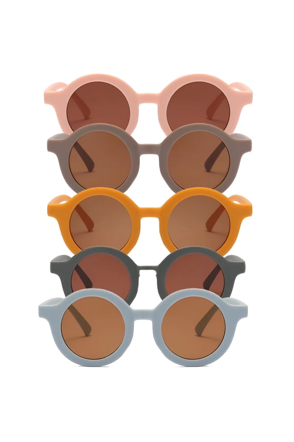 GJX 5Pcs Toddler Sunglasses Age 2-4,Kids-Friendly Design Toddler Sunglasses,Perfect for Kids Toddler Sunglasses Age 1-2,Multicolor