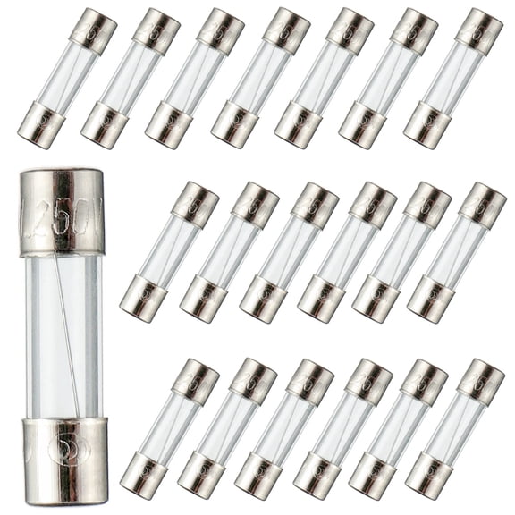 GJX 5X20Mm 2A 2Amp 250V 0.2X0.78"F2Al250V Fast-Blow Glass Fuses (Pack of 20) Fast Acting 2 Amp Fuse