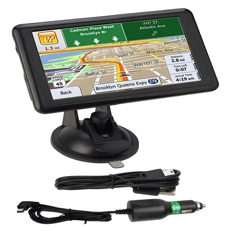 GJX 5 Inch Car GPS Navigator, HD Touch Screen Sat Nav for Cars and Trucks, 8GB Memory with FM Transmitter, 3D Map Navigation Device with Expandable Storage