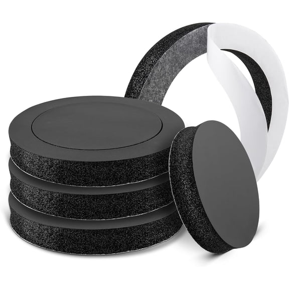 GJX 6.5" Speaker Foam Rings,6.5Foam Speaker Enhancer,High Rebound Sponge Bass Blocker Kit,Self Adhesive Car Door Speaker Foam Baffles Enhancer,4Pcs