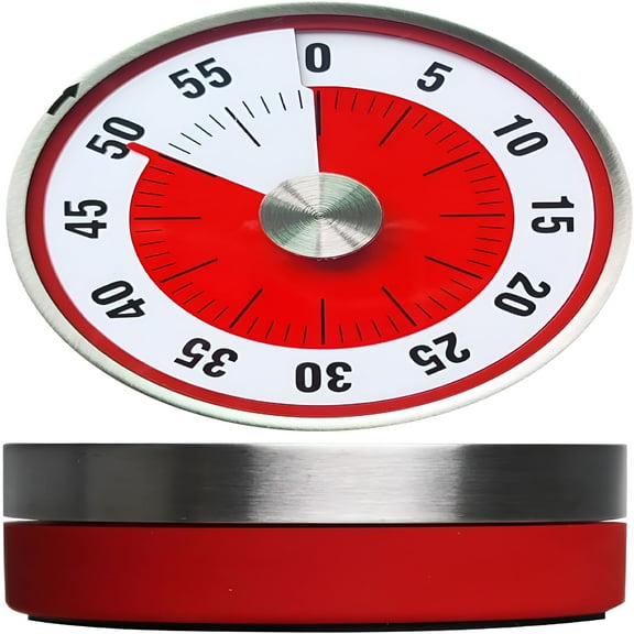 GJX 60-Minutes Visual Timer, Kitchen Timer for Cooking, Classroom Timer for Kids, 3.1 Inch Big Screen, for Kitchen, Classroom, Office, Study, Play, Exercise.