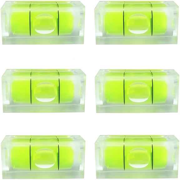 GJX 6Pcs Small Bubble Level 10x10x29mm Mini Square Spirit Level Picture Hanging Levels Mark Measuring Instruments Layout Tools