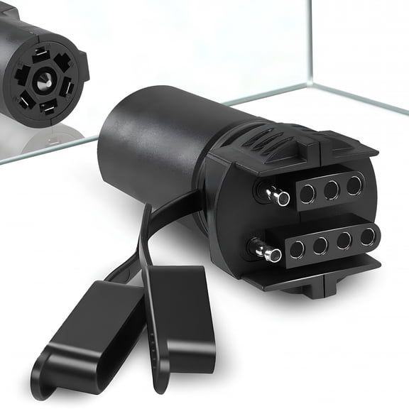GJX 7 to 4 & 5 Pin Trailer Light AdapterConvenient 2-in-1 Design Trailer Plug Adapter,Upgraded Weatherproof 7 Way to 4 Way & 5Way Trailer Connector,for RV Truck Utility Tow Hitch Boat