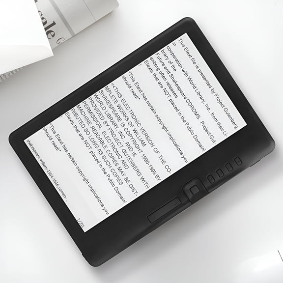 GJX 7 Inch Portable E-Book Reader, 8GB Memory with TF Card Slot, 2100mAh Battery, Adjustable Brightness TFT Screen for Travel Study Office Home Outdoor Reading