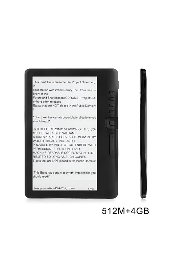 7 Inches Portable EBook Reader Builtin Backlight Support TF Card E-book Reader With 800 * 480 Color Screen Electronic Book