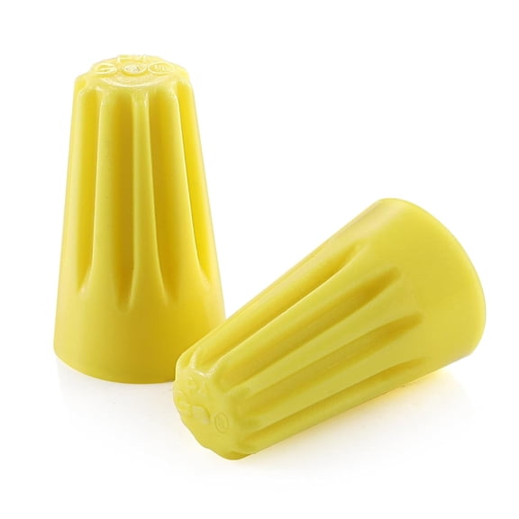 GJX 70Pcs Yellow 22-10Awg Wire Connector Nuts, Wire Caps for Quick Connection Max.2#12 W/2#14 W/2#16 Min.2#18 70Pcs Yellow Wire Nuts