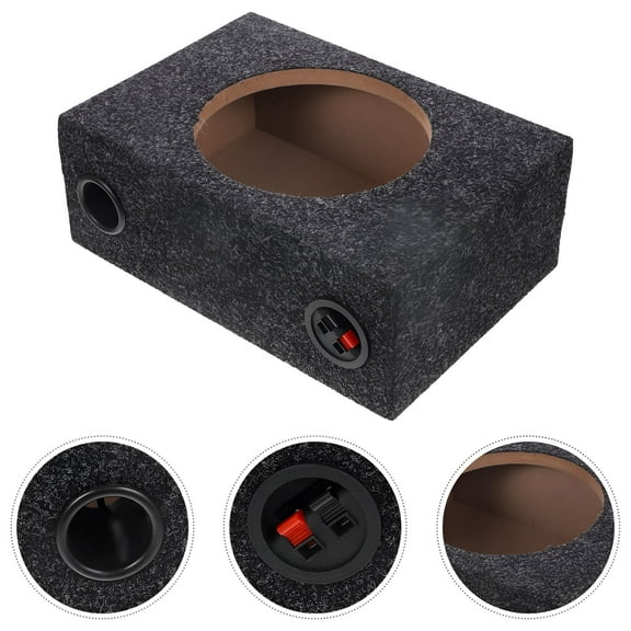 GJX 8 Inch Sealed Carpeted Subwoofer Enclosure, Compact Car Audio Sub Box Replacement, Durable ABS and Wood DIY Accessory for Enhanced Bass Response and Sound Quality