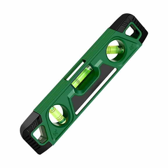 GJX 9 Inch Torpedo Level with Ruler, Magnetic 3-Way Angle Gauge, 230mm Horizontal and 45 Degree Spirit Level Measuring Tool