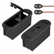 GJX 9V Battery Holder with Connector Cover 9 Vlot Battery Holder Case Box for Guitar Bass Pickup -2Pcs Battery Box