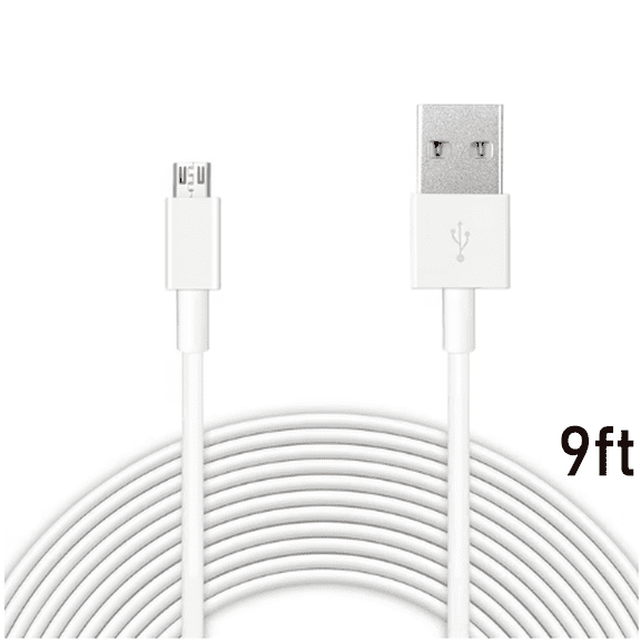 GJX 9ft Micro USB Cable, High-Speed Charger and Data Sync Cord with Battery Activation Chip, Durable for Home and Travel