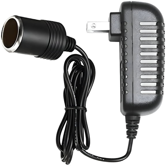 GJX AC to DC Converter 12V 2A 24W Car Cigarette Lighter Socket 110-240V to 12V AC/DC Power Adapter