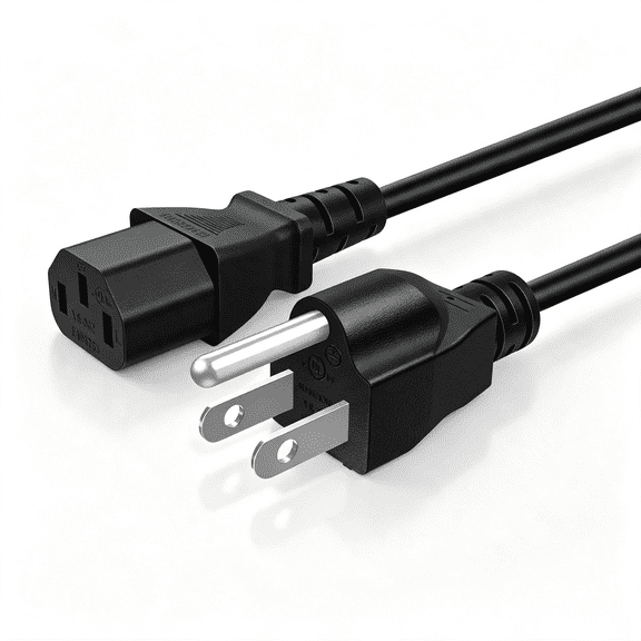 GJX Ac Power Cable Computer Monitor Cord 6 Feet 10A 125V 3 Prong Tv Plug-In Cord Nema 5-15P to Iec 320 C13 Replacement Wire for Dell Aoc Asus Desktop Supply Printer Ps3 Psu Universal