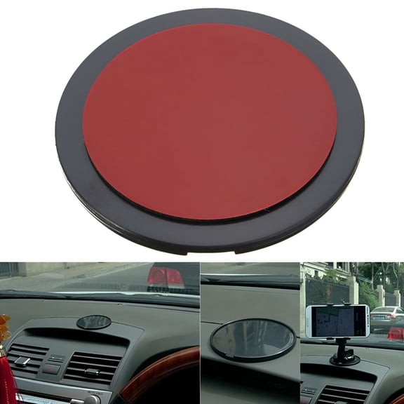 GJX Adhesive Dashboard Mount Disk for Suction Cup Phone Holder, 80mm Sticky Pad for Car GPS, Tablet, Camera, and Navigation Devices
